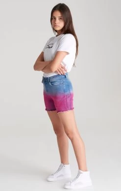 SikSilk Girls Blue Dip Dye Denim Short -Style Zone Shop SSG 0182 031 526cfd98 9b94 4d36 9201 8aa8e2d16104