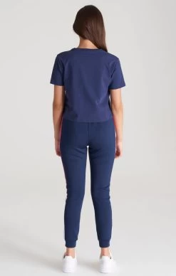 SikSilk Girls Navy Fade Logo Cropped T-Shirt -Style Zone Shop SSG 0220 011 4d4ad305 b92a 4cf1 88a3 148938bafbd8