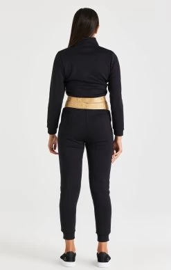 SikSilk Metallic Taped Zip Through - Black -Style Zone Shop SSG 0236 5 5a3e6b80 7684 46a2 8cda 0921894539d5