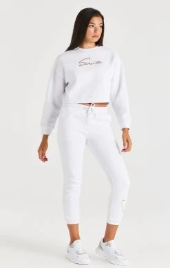 SikSilk Girls White Signature Jogger -Style Zone Shop SSG 0251 3 8fd7fe80 e369 4702 80e8 49ab2615f6c7