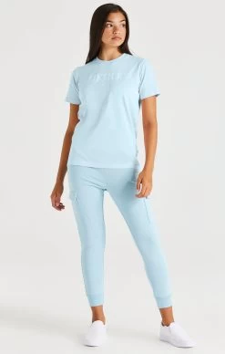 SikSilk Branded Tee - Blue -Style Zone Shop SSG 0265 3