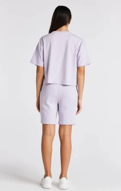 SikSilk Girls Purple Varsity Logo Crop T-Shirt -Style Zone Shop SSG 0302 5