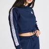 SikSilk Girls Navy Crop Hoodie