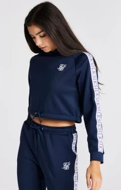 SikSilk Girls Navy Crop Hoodie -Style Zone Shop SSG 0307 6