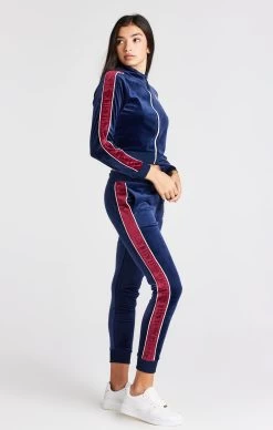 SikSilk Girls Navy Velour Track Pant -Style Zone Shop SSG 0319 3