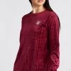 SikSilk Girls Pink Velour Long Sleeve T-Shirt Dress