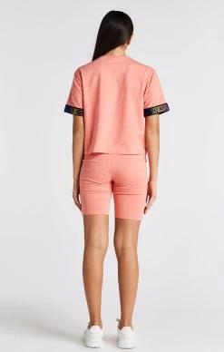 SikSilk Girls Coral Taped Crop T-Shirt -Style Zone Shop SSG 0327 5