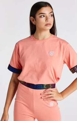 SikSilk Girls Coral Taped Crop T-Shirt -Style Zone Shop SSG 0327 6