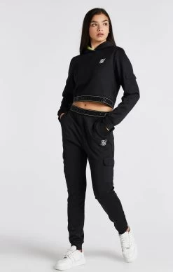 SikSilk Girls Black Cargo Track Top -Style Zone Shop SSG 0342 3