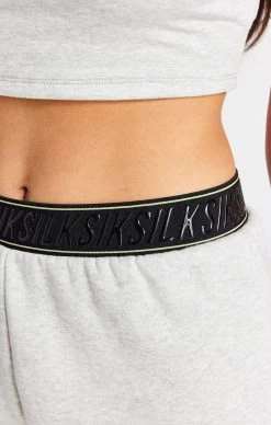 SikSilk Girls Grey Marl Taped Runner Short -Style Zone Shop SSG 0349 6