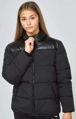 SikSilk Girls Black Zip Through Bubble Jacket -Style Zone Shop SSG 0446 3 7486a9dd 71df 4d04 b79c 0ca7f78e982a