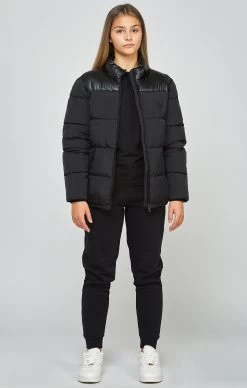 SikSilk Girls Black Zip Through Bubble Jacket -Style Zone Shop SSG 0446 4 2863a63a 331b 475f a2b3 02f1883cb20e