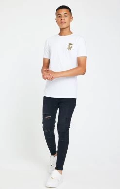 Boys Messi X SikSilk White Logo T-Shirt -Style Zone Shop SSK 0026 3 b6c0e8a5 367b 4f47 b569 fce3293474a1