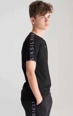SikSilk Boys Black Taped T-Shirt -Style Zone Shop SSK 0064 SSK 0068 028 74b079e5 aafb 4341 b9ca 5c4e540aa34b