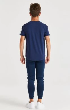 SikSilk Rainbow Raglan Tee - Navy -Style Zone Shop SSK 0075 5 bb9406ae e54c 437e bec2 59187a894f8e