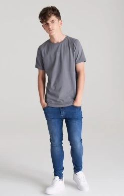 SikSilk Boys Grey Back Print Scoop Hem T-Shirt -Style Zone Shop SSK 0098 004 4c04d3c3 c0c8 44cf aaa3 a4b77864756d