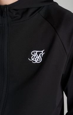 SikSilk Boys Black Essential Zip Thru Hoodie -Style Zone Shop SSK 0127 009 2a46f80a be72 41ea 8d53 134cd3fad751