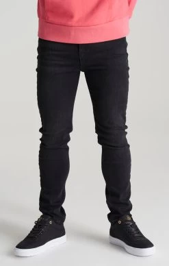 SikSilk Boys Black Essential Slim Denim Jean