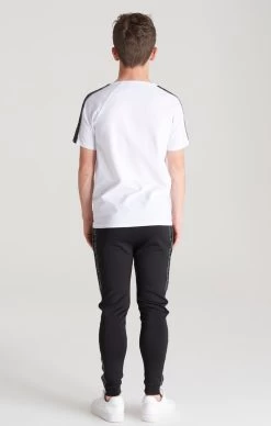 SikSilk Boys White Taped Raglan T-Shirt -Style Zone Shop SSK 0270 015 e2ca8c8b 0943 485d 9a86 38fe5df4ec9c