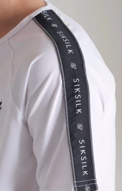 SikSilk Boys White Taped Raglan T-Shirt -Style Zone Shop SSK 0270 033 7bfa26a8 e9a5 43b1 bc43 2cf3ffbc5f9a