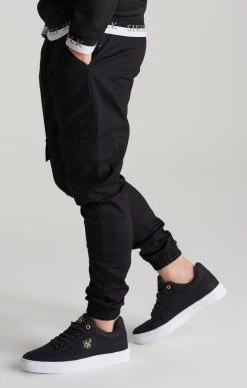 SikSilk Boys Black Cargo Pant
