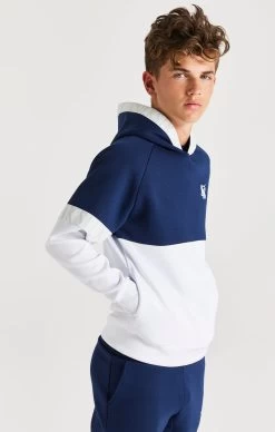SikSilk Dynamic Overhead Hoodie - Navy & White