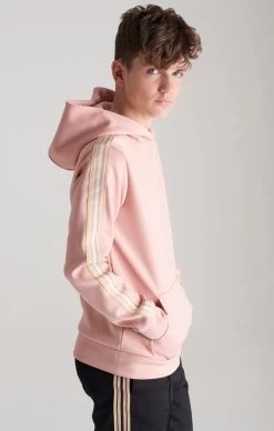 SikSilk Boys Pink Taped Overhead Hoodie -Style Zone Shop SSK 0293 SSK 0300 Reshot 020 8608512e 85d2 43d0 b4ac aa4ff28a6a9d