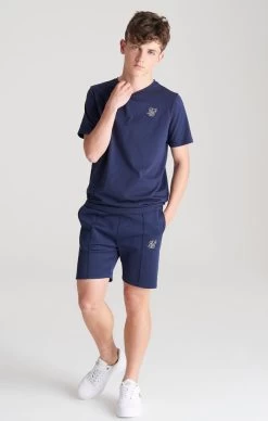 SikSilk Boys Navy Taped Pleated Short -Style Zone Shop SSK 0298 SSK 0294 004 copy e5a49f5d 739f 422a 8667 b3ce837fefb1