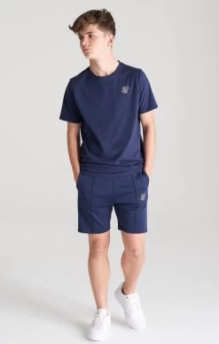 SikSilk Boys Navy Taped Pleated Short -Style Zone Shop SSK 0298 SSK 0294 008 copy b9476049 9c58 49da 976b 9a4a2d875873