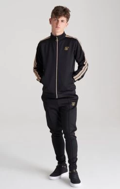 SikSilk Boys Black Taped Zip Thru Funnel Neck -Style Zone Shop SSK 0299 003 copy 47ed52c1 bcba 47a0 b9f9 46766a5f7071