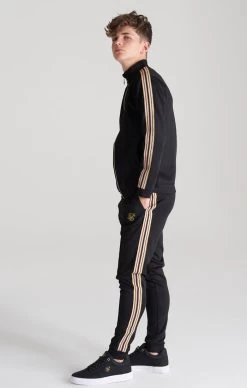 SikSilk Boys Black Taped Zip Thru Funnel Neck -Style Zone Shop SSK 0299 009 copy 858128ee da8e 458e a821 c3923e10e489