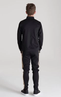 SikSilk Boys Black Taped Zip Thru Funnel Neck -Style Zone Shop SSK 0299 012 copy 9da9923b 6d96 45a6 bfe4 df14af61083e