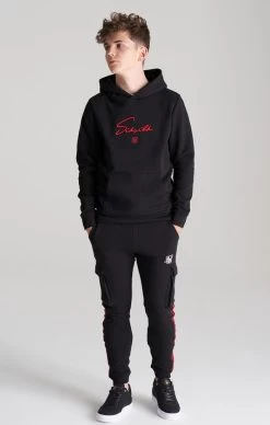 SikSilk Boys Black Taped Overhead Hoodie -Style Zone Shop SSK 0330 002 copy e766a4bf 136e 4a72 9f5e 29242187817c
