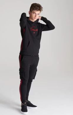 SikSilk Boys Black Taped Overhead Hoodie -Style Zone Shop SSK 0330 005 copy 4c01ae16 c32d 498c 894c 74a11b610200