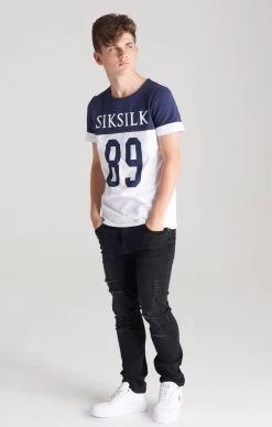 SikSilk Boys Navy Branded 89 T-Shirt -Style Zone Shop SSK 0344 007 69d97297 397f 4add 88a1 dfadd05361f4