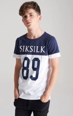 SikSilk Boys Navy Branded 89 T-Shirt
