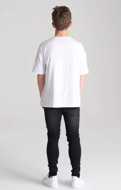 SikSilk Boys White Oversized T-Shirt -Style Zone Shop SSK 0380 20SSK 0439 008