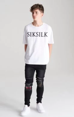 SikSilk Boys White Oversized T-Shirt -Style Zone Shop SSK 0380 SSK 0439 003 5baa3df2 ef53 46b6 8c40 3774a1f3e30d