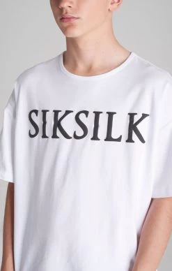 SikSilk Boys White Oversized T-Shirt -Style Zone Shop SSK 0380 SSK 0439 015 27ccdbb5 ce9e 4ca6 8119 99915f0ae8e8