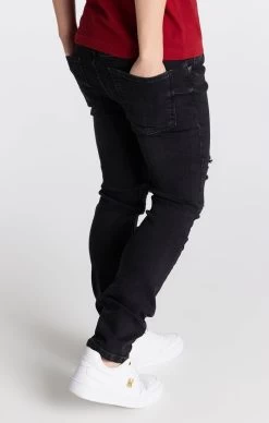 SikSilk Boys Black Distressed Slim Denim Jean -Style Zone Shop SSK 0386 4 83ad0118 1c5d 4514 a3fa c4e6555b1c1c