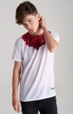 SikSilk Boys White Rose T-Shirt