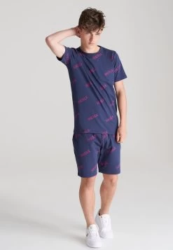 SikSilk Boys Navy Monogram Printed T-Shirt -Style Zone Shop SSK 0580 4 d66865e4 efce 46c3 a2b7 aadebaec90a8