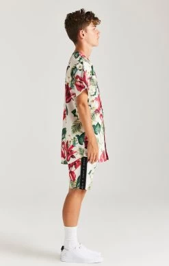 SikSilk Retro Tropics Baseball Jersey - Ecru -Style Zone Shop SSK 0591 4 94db07bd 0ff5 44f4 9951 6a3b764c017a