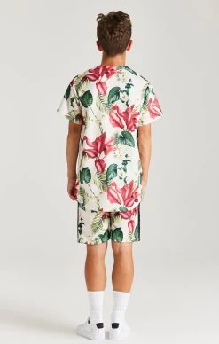 SikSilk Retro Tropics Baseball Jersey - Ecru -Style Zone Shop SSK 0591 5 50417241 b982 4c9c 905e 535421af1e1e