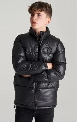 SikSilk Boys Black Bubble Jacket