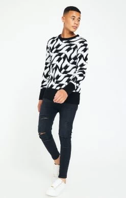 Boys Messi X SikSilk Black Chunky Knit Jumper -Style Zone Shop SSK 0836 3 29602f9c 2565 4304 981d 963aee98c501