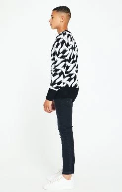 Boys Messi X SikSilk Black Chunky Knit Jumper -Style Zone Shop SSK 0836 4 f0bee5e4 dc7a 4b89 beeb 1c0e58f38b39