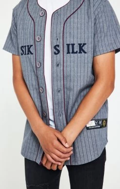 Boys Messi X SikSilk Grey Baseball Jersey -Style Zone Shop SSK 0842 3