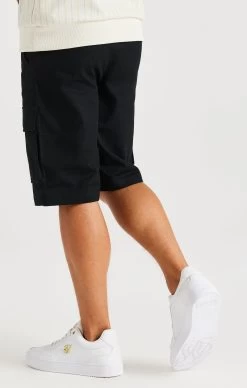 SikSilk Retro Classic Cargo Shorts - Black -Style Zone Shop SSK 0943 4 96530be0 e66b 45a0 b6c7 a3ce807270b9