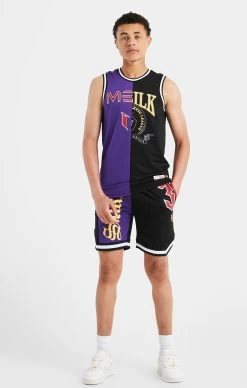 Messi X SikSilk Retro Varsity Vest - Black & Purple -Style Zone Shop SSK 0976 3